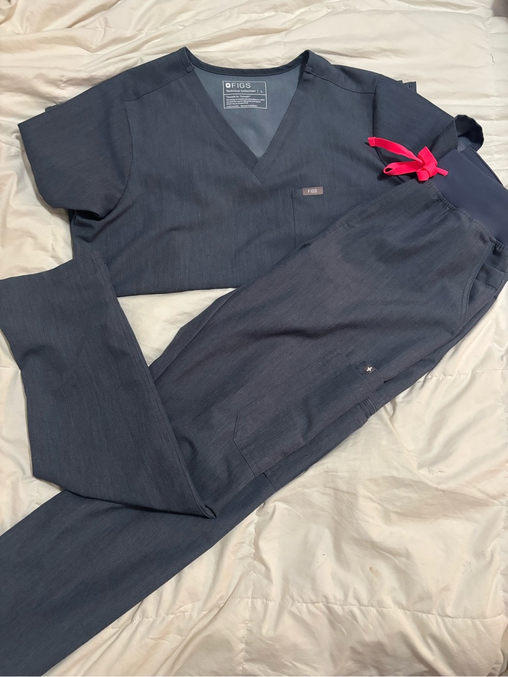 FIG denim color scrubs